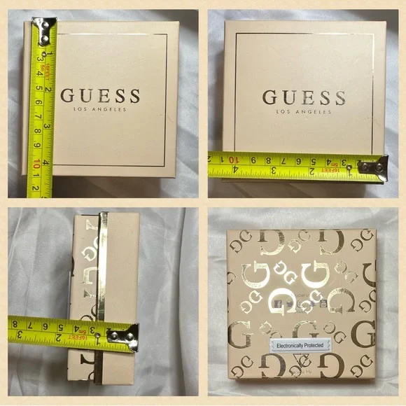 Guess Gold Chain Bracelet Trio Boxed Set 7.5” Gold-tone Stretch Bracelets NEW - Picture 5 of 6